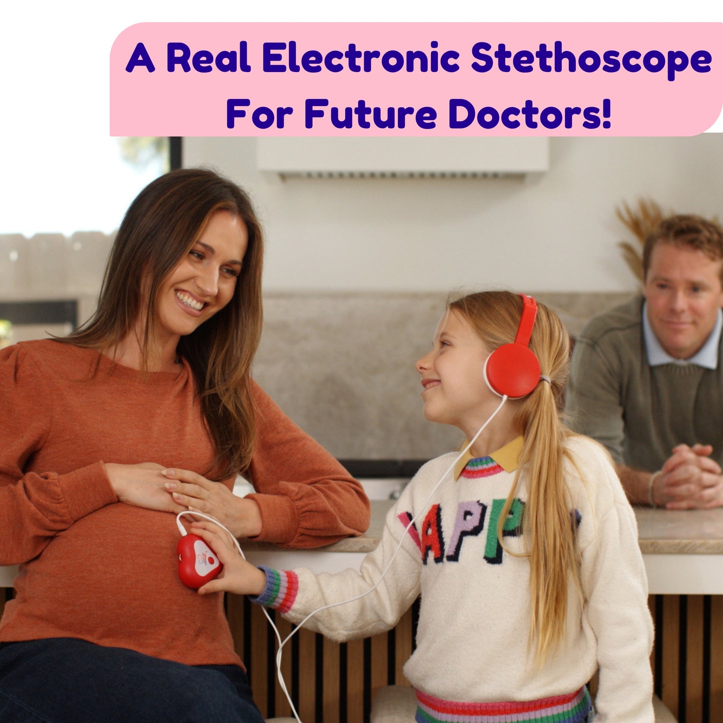 Heartbeats Electronic Stethoscope with 10x Amplification & Visual Display