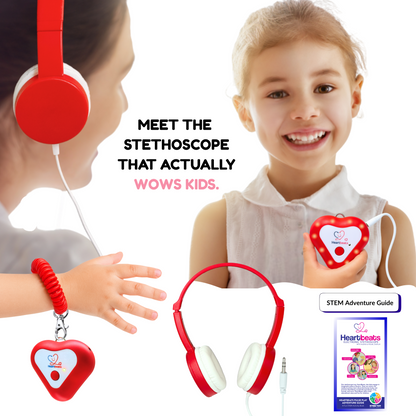 Heartbeats Electronic Stethoscope with 10x Amplification & Visual Display